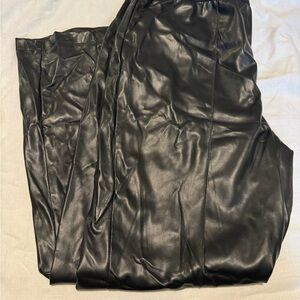 Calvin Klein Black Faux Leather Pants